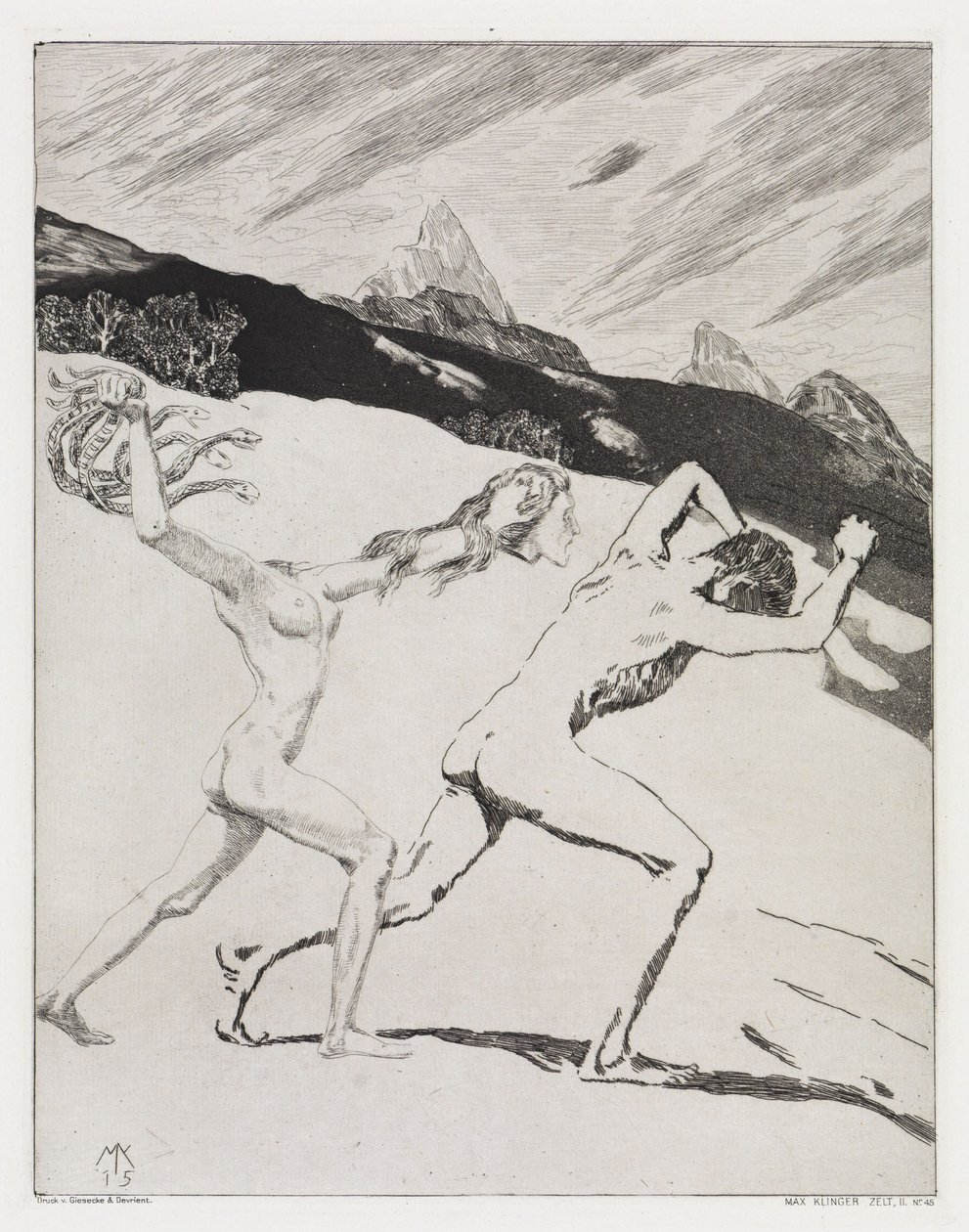 Espulsione (Tenda, Opus XIV, Parte II, n. 45) da Max Klinger