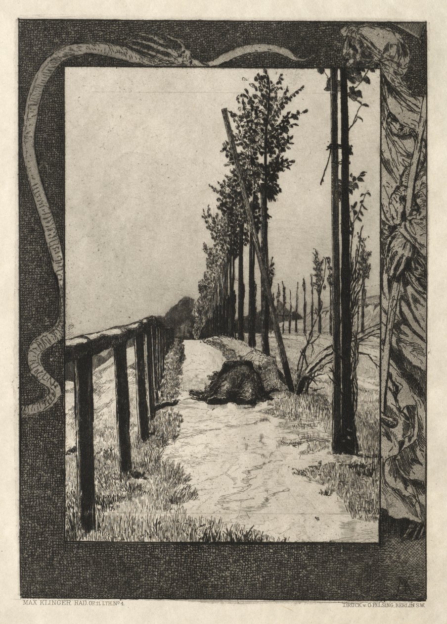Vom Tode I, (Opus II, 1889) n. 4 da Max Klinger