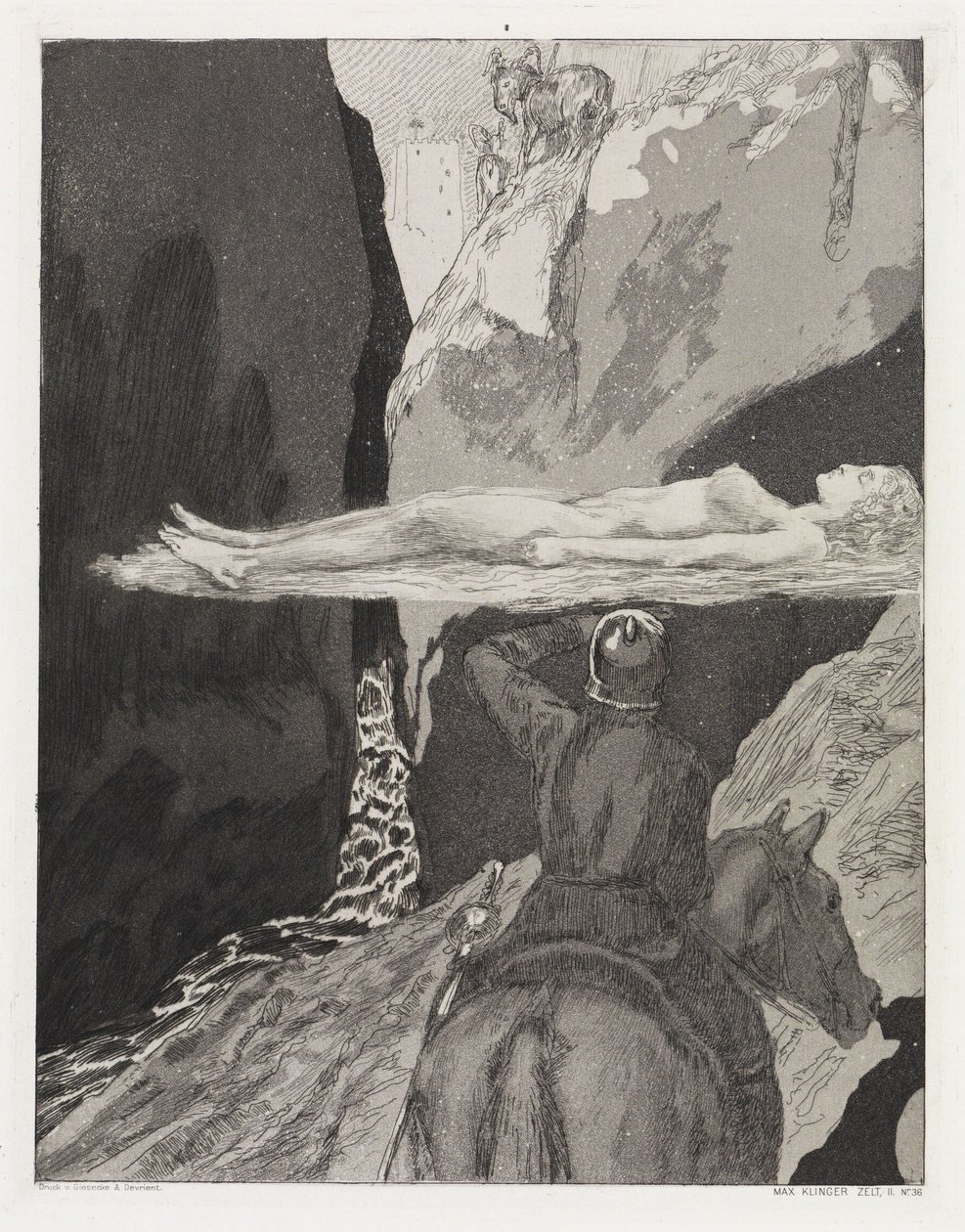 Davanti alla torre (Tenda, opus XIV, parte 2, n. 36) da Max Klinger