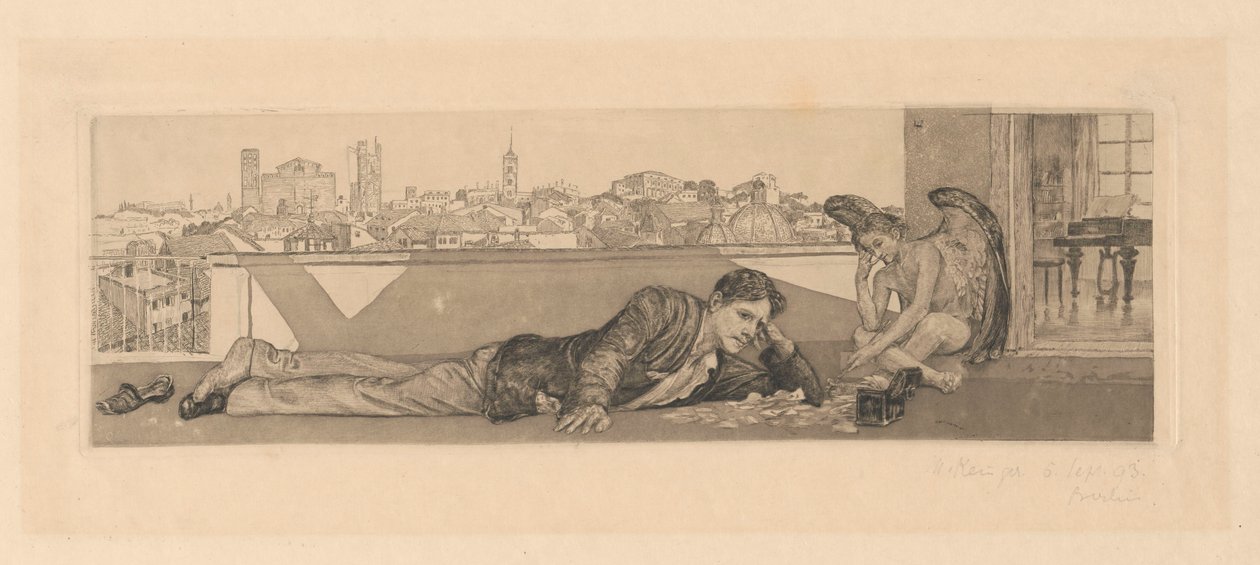 Per «Vecchio amore», foglio 2, Fantasia Brahms, Op. XII da Max Klinger