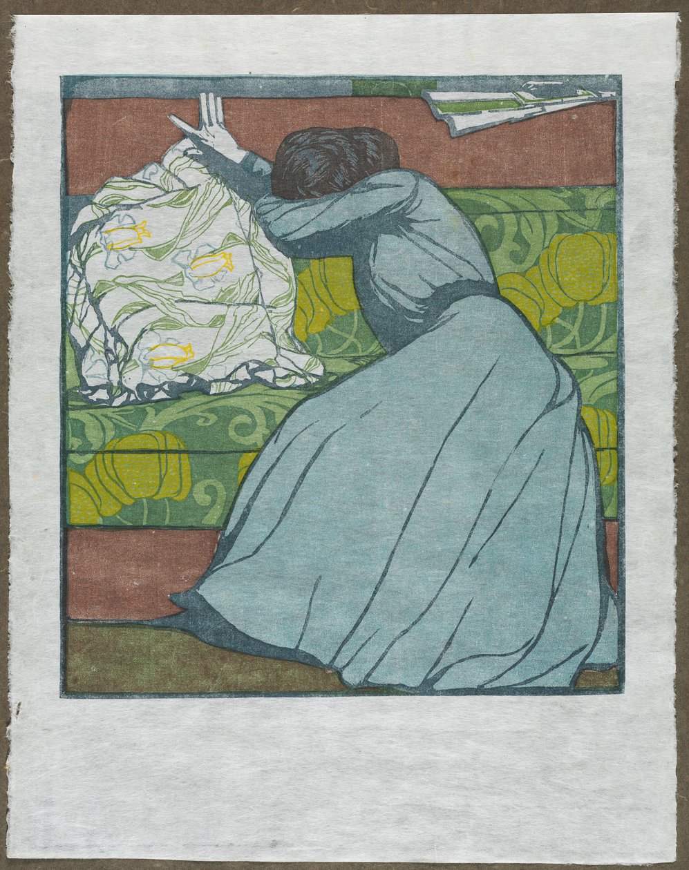 Il Cuscino Martha Kurzweil Seduta su un Divano, 1903 da Max Kurzweil