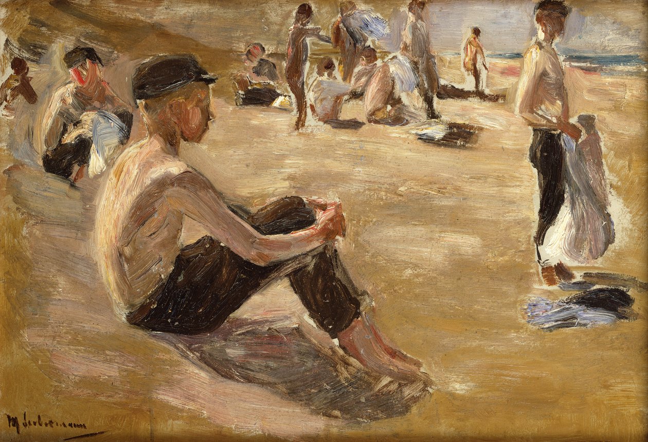 Ragazzi al bagno (olio su tavola) da Max Liebermann