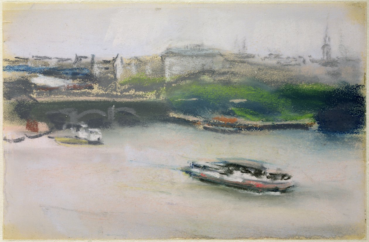 Binnenalster con il Lombardsbrucke, Amburgo, 1910 da Max Liebermann