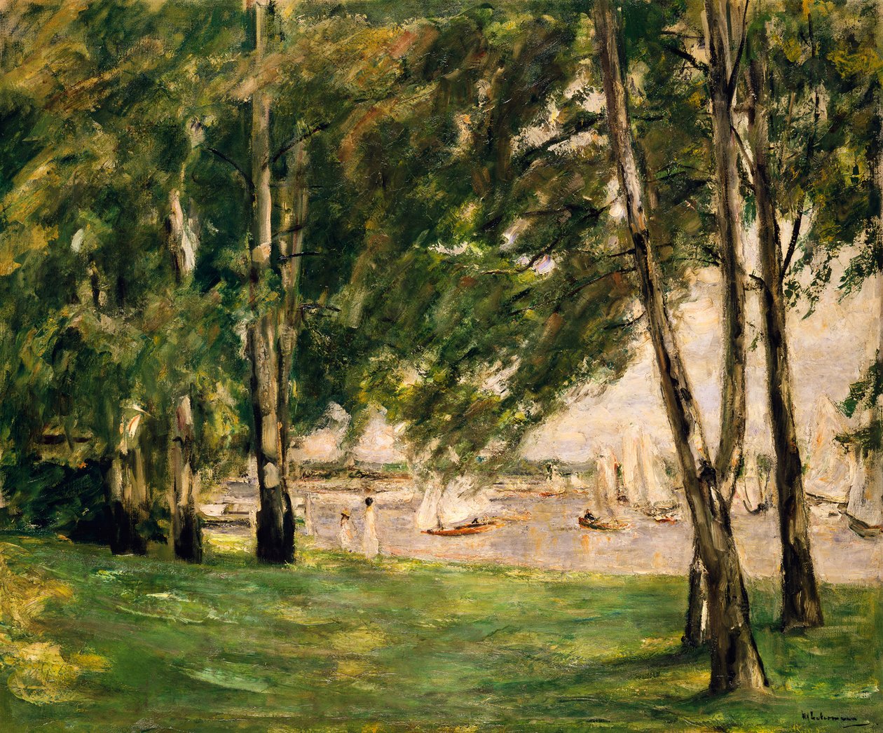 Veduta del Wannsee con barche a vela da Max Liebermann