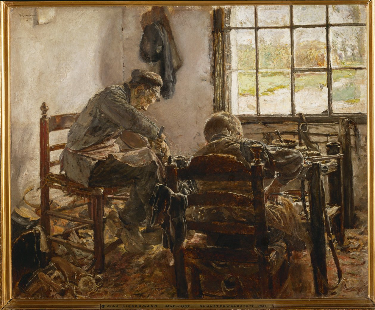 Officina del ciabattino (ansimante) da Max Liebermann