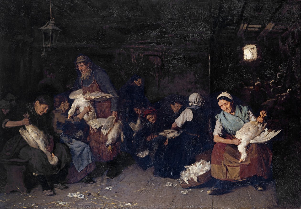 Spiumatrici di oche da Max Liebermann