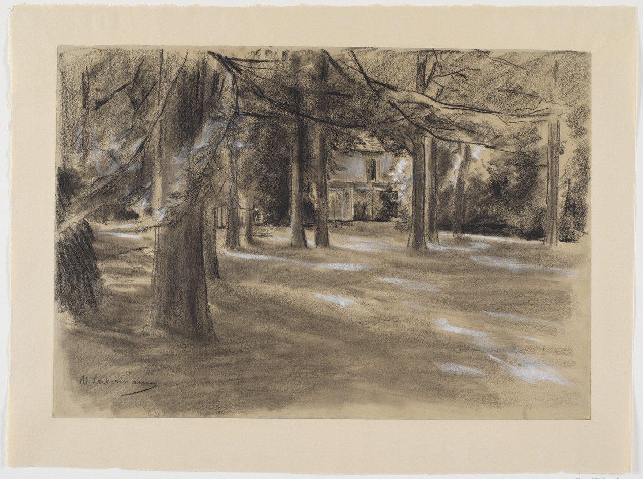 Paesaggio da parco olandese con una casa da Max Liebermann