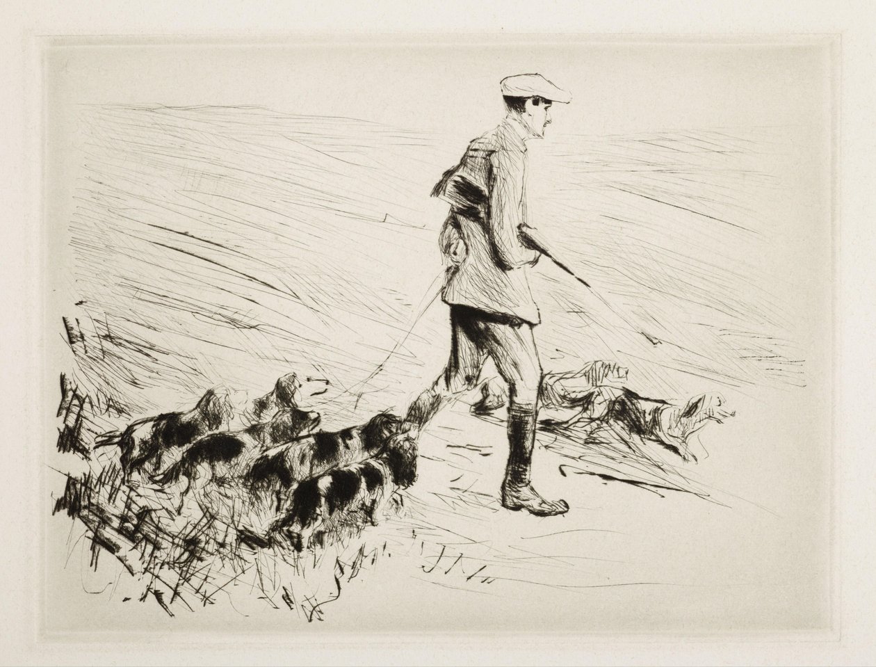 Cacciatore con cani da Max Liebermann