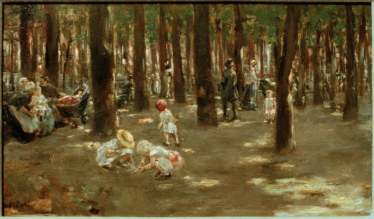 Parco giochi per bambini nel Tiergarten di Berlino da Max Liebermann