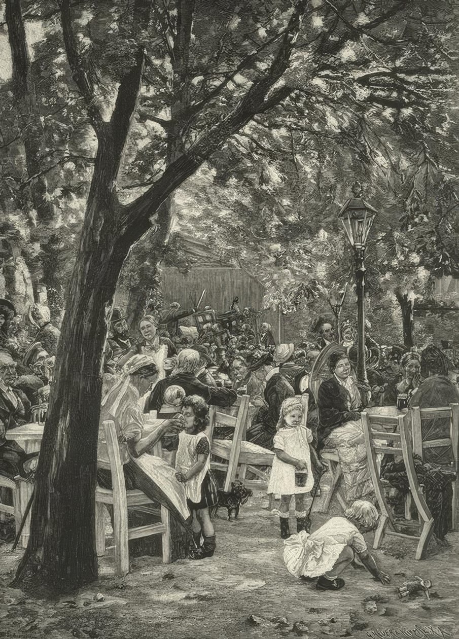 Liebermann, concerto nel giardino della birreria da Max Liebermann