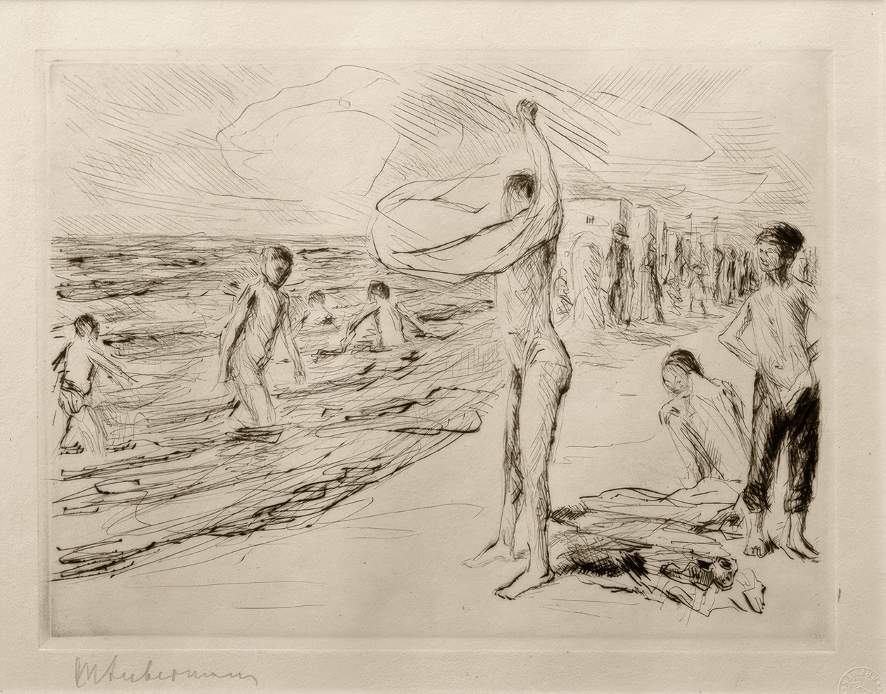 Ragazzi che fanno il bagno nel vento da Max Liebermann
