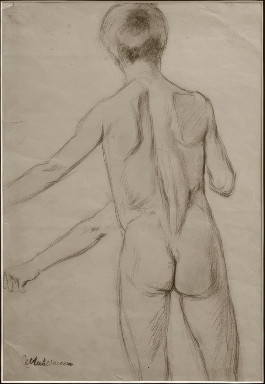 M.Liebermann, Studio per il dipinto Ragazzi che fanno il bagno da Max Liebermann
