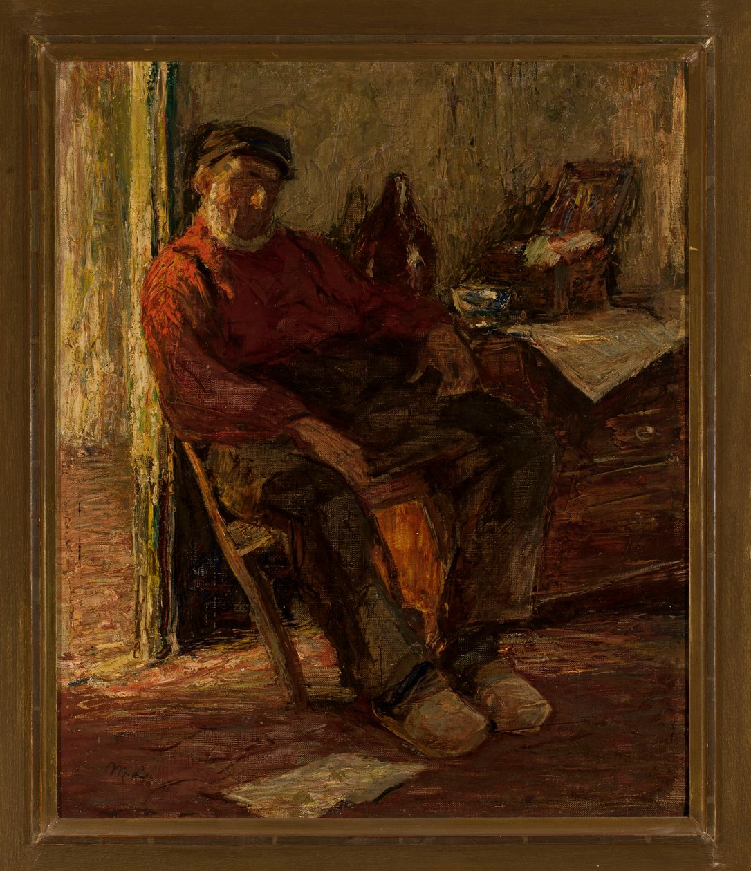 Un uomo in un interno da Max Liebermann