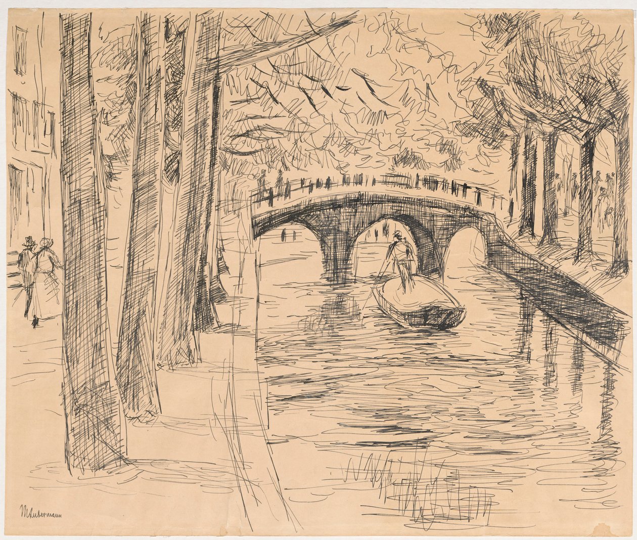 Il ponte sul canale ad Amsterdam da Max Liebermann