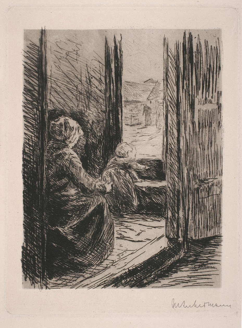 Mamma e bambino da Max Liebermann