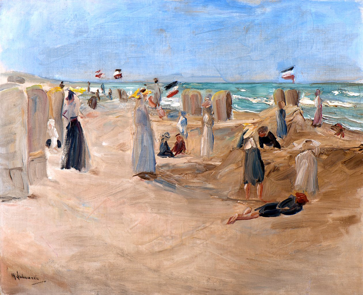 Sulla spiaggia a Noordwijk, 1908 da Max Liebermann