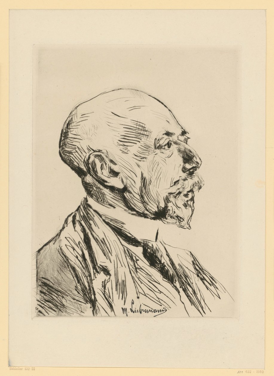 Ritratto del professor Adolph Goldschmidt da Max Liebermann