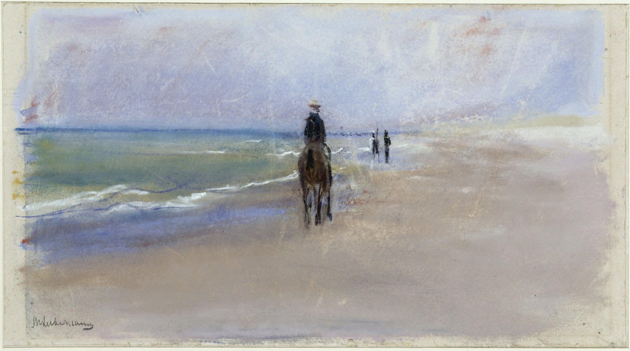 Cavaliere sulla spiaggia da Max Liebermann