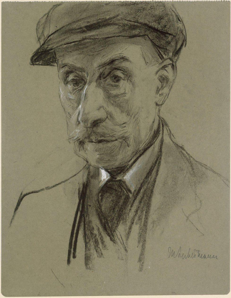 Autoritratto con berretto da Max Liebermann