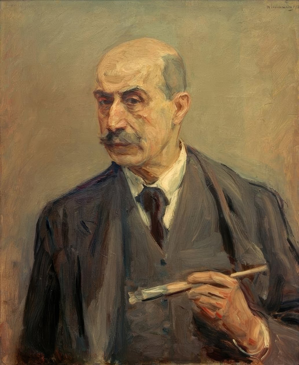 Autoritratto con pennello da Max Liebermann