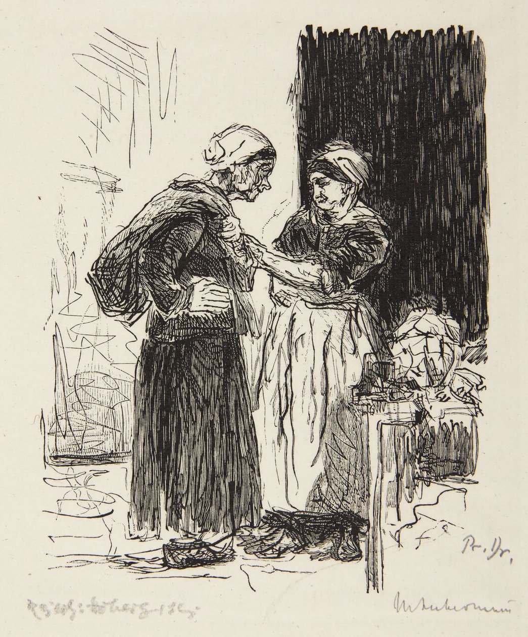 Due donne che conversano da Max Liebermann