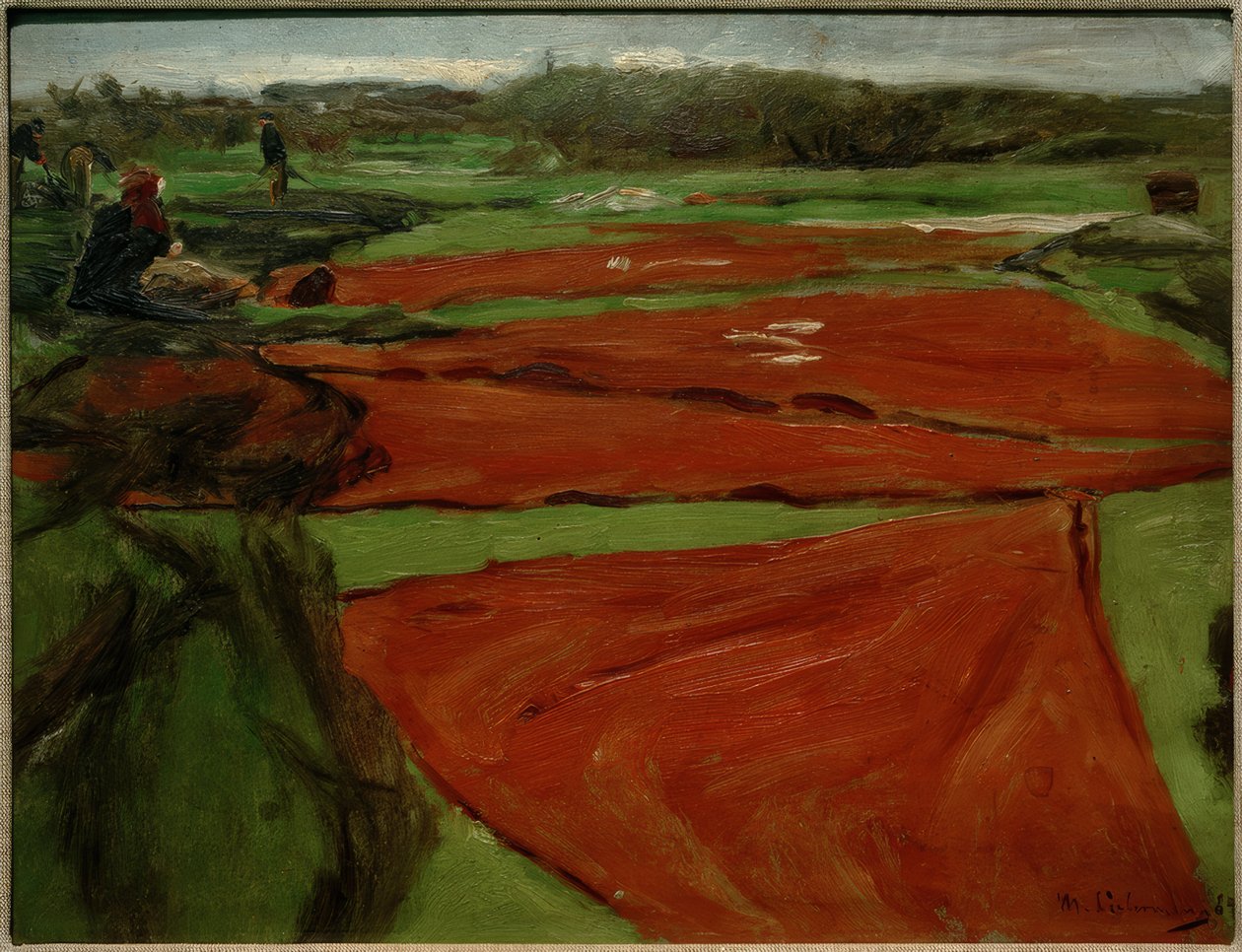 Prato con reti e vele distese da Max Liebermann