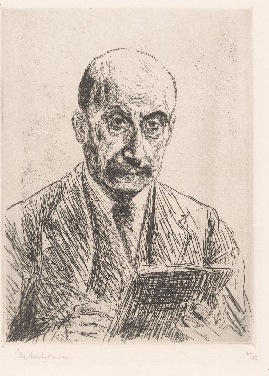 Autoritratto di Max Liebermann mentre disegna da Max Liebermann
