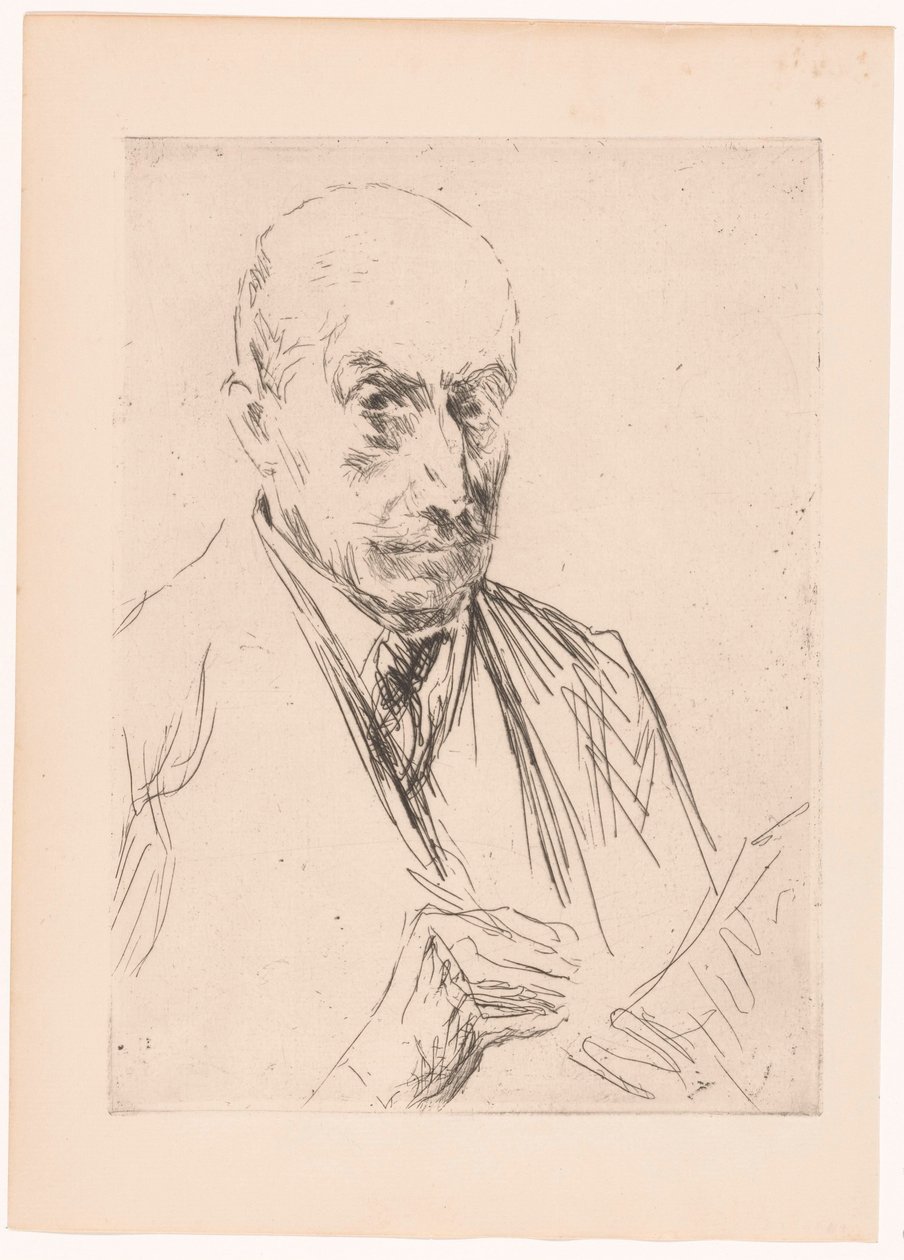Autoritratto di Max Liebermann, con Matita in Mano da Max Liebermann
