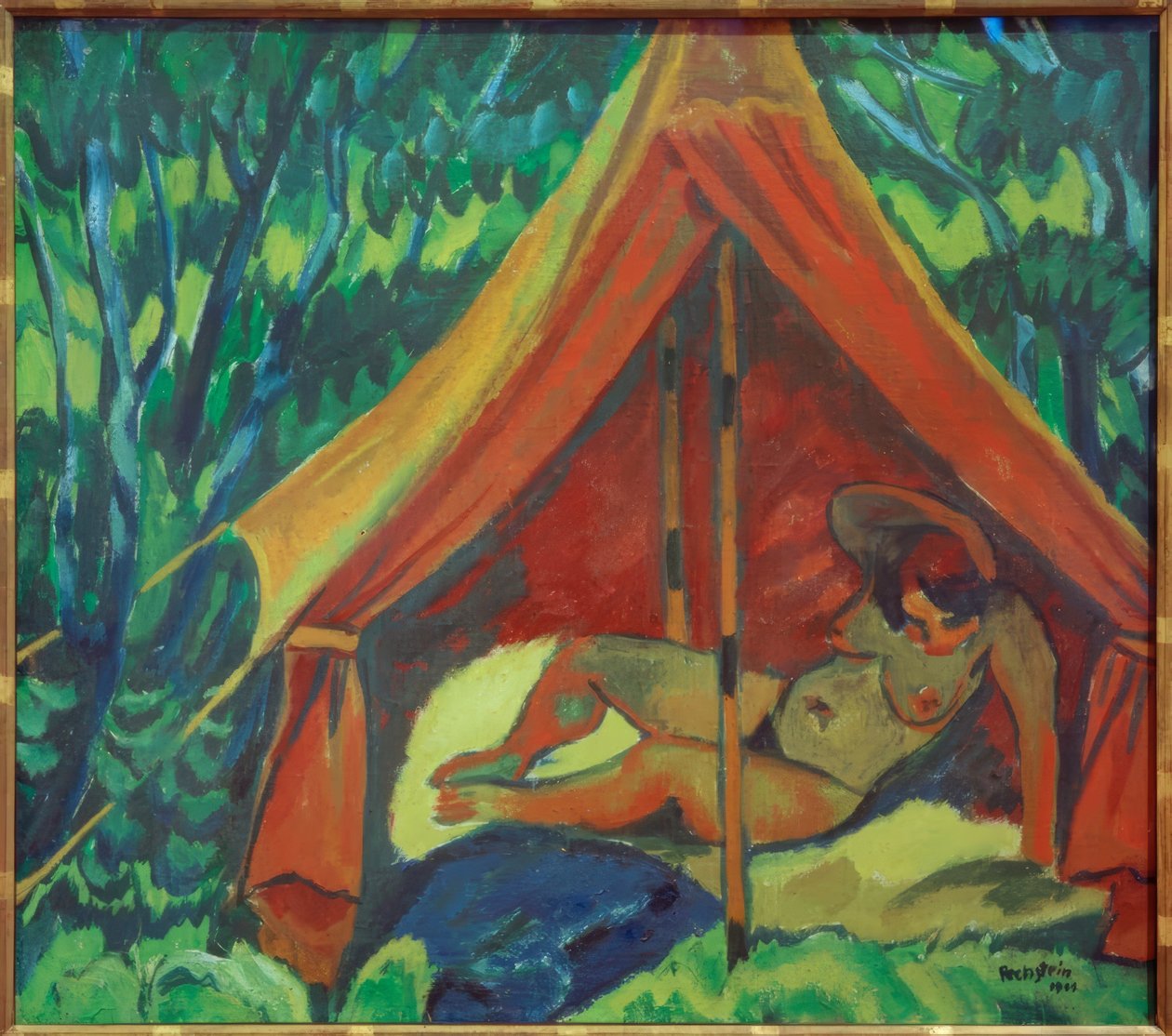 Nudo nella tenda da Max Pechstein