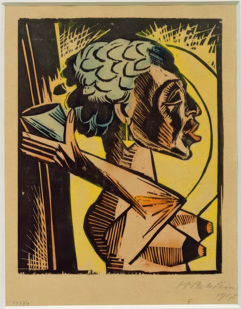 Nudo con bicchiere da Max Pechstein