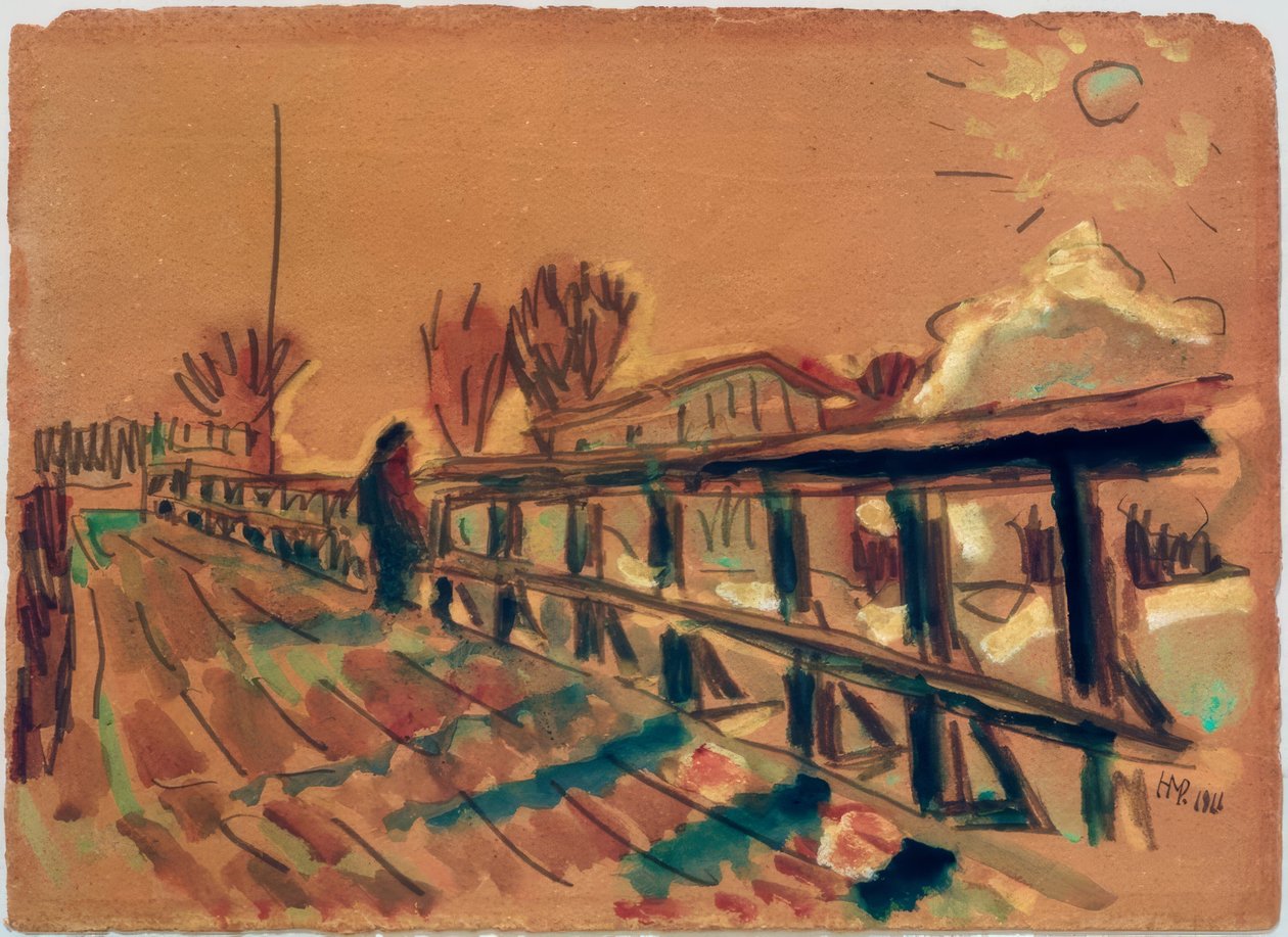 Vista su un ponte da Max Pechstein