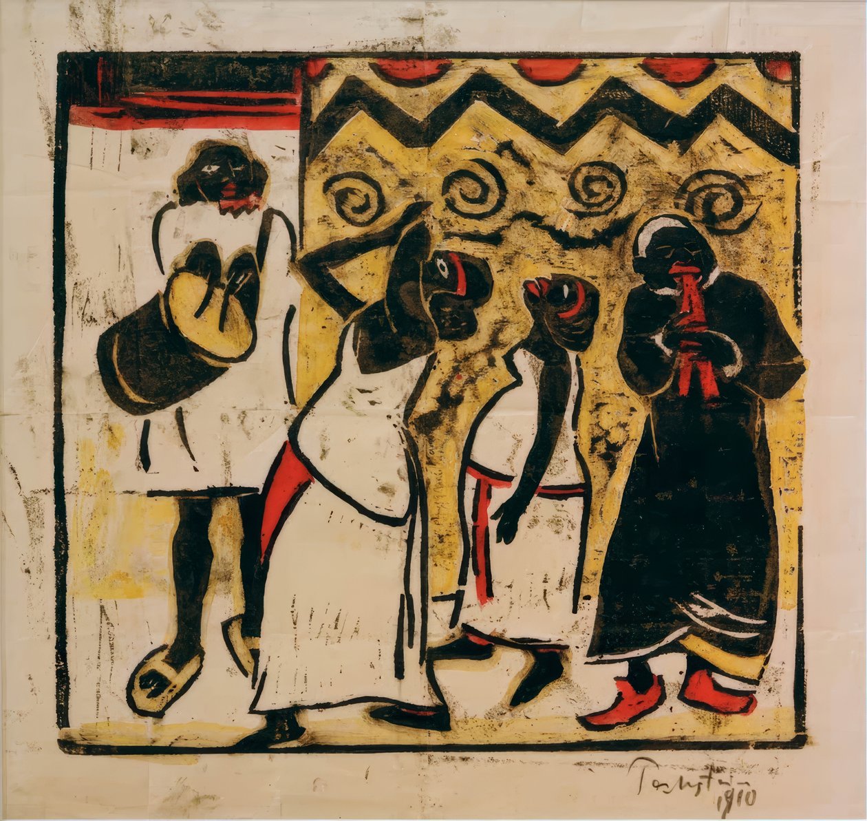 Gruppo di danza africana, danza somala da Max Pechstein