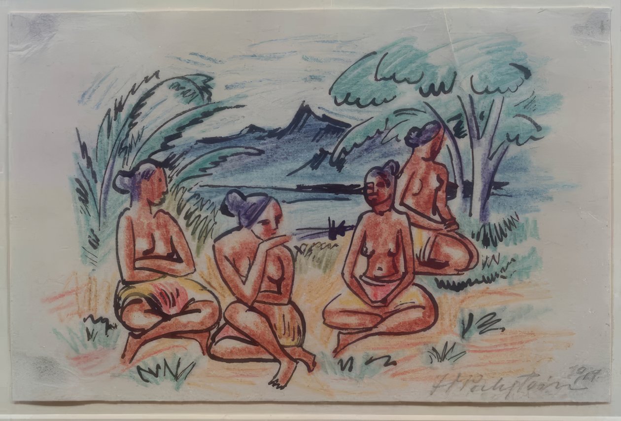 Foto di viaggio Italia - Mari del Sud (Donne sedute) da Max Pechstein