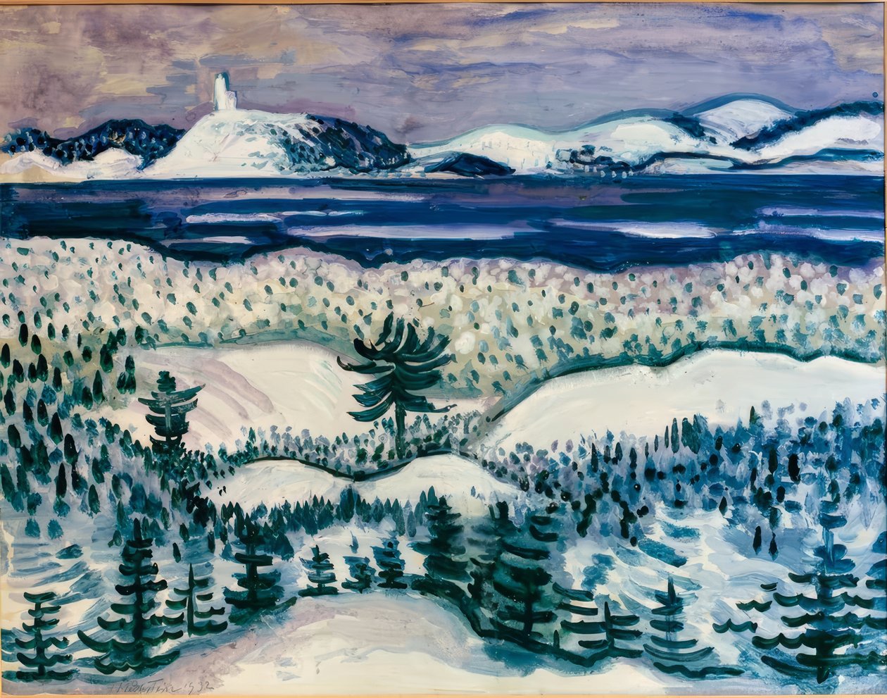 paesaggio innevato da Max Pechstein