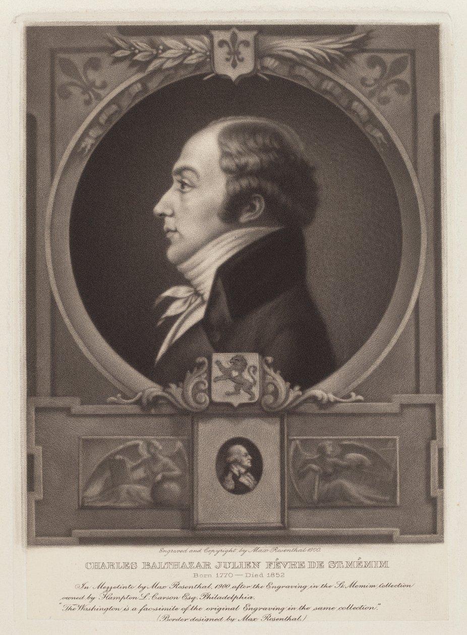 Charles Balthazar Julien Févret de Saint-Mémin da Max Rosenthal, after Charles B. J. Févret de Saint Mémin