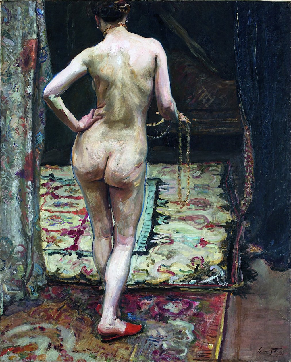 Nudo femminile visto di spalle da Max Slevogt