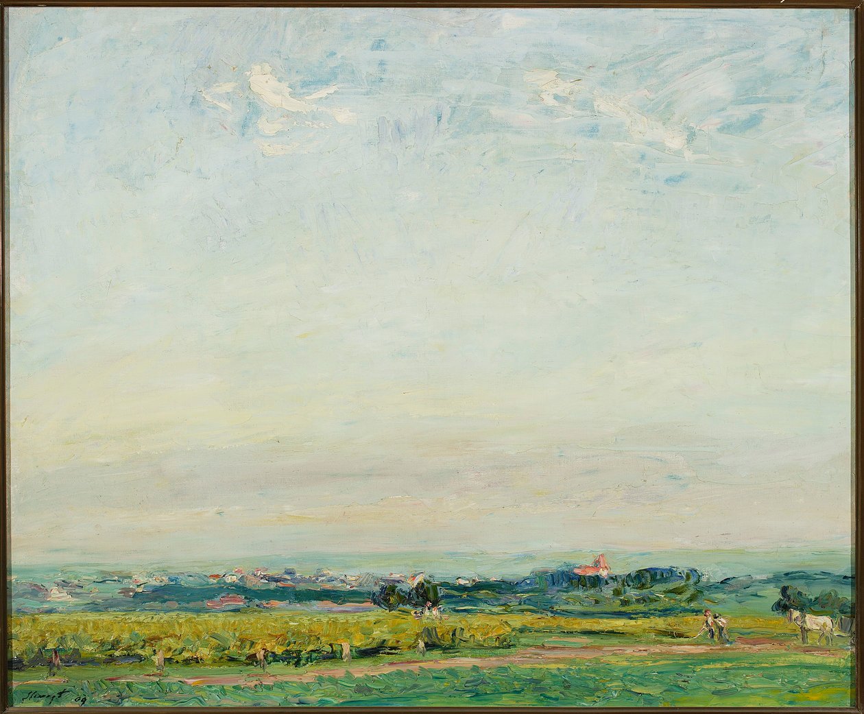 Paesaggio con veduta di Landau nel Palatinato da Max Slevogt