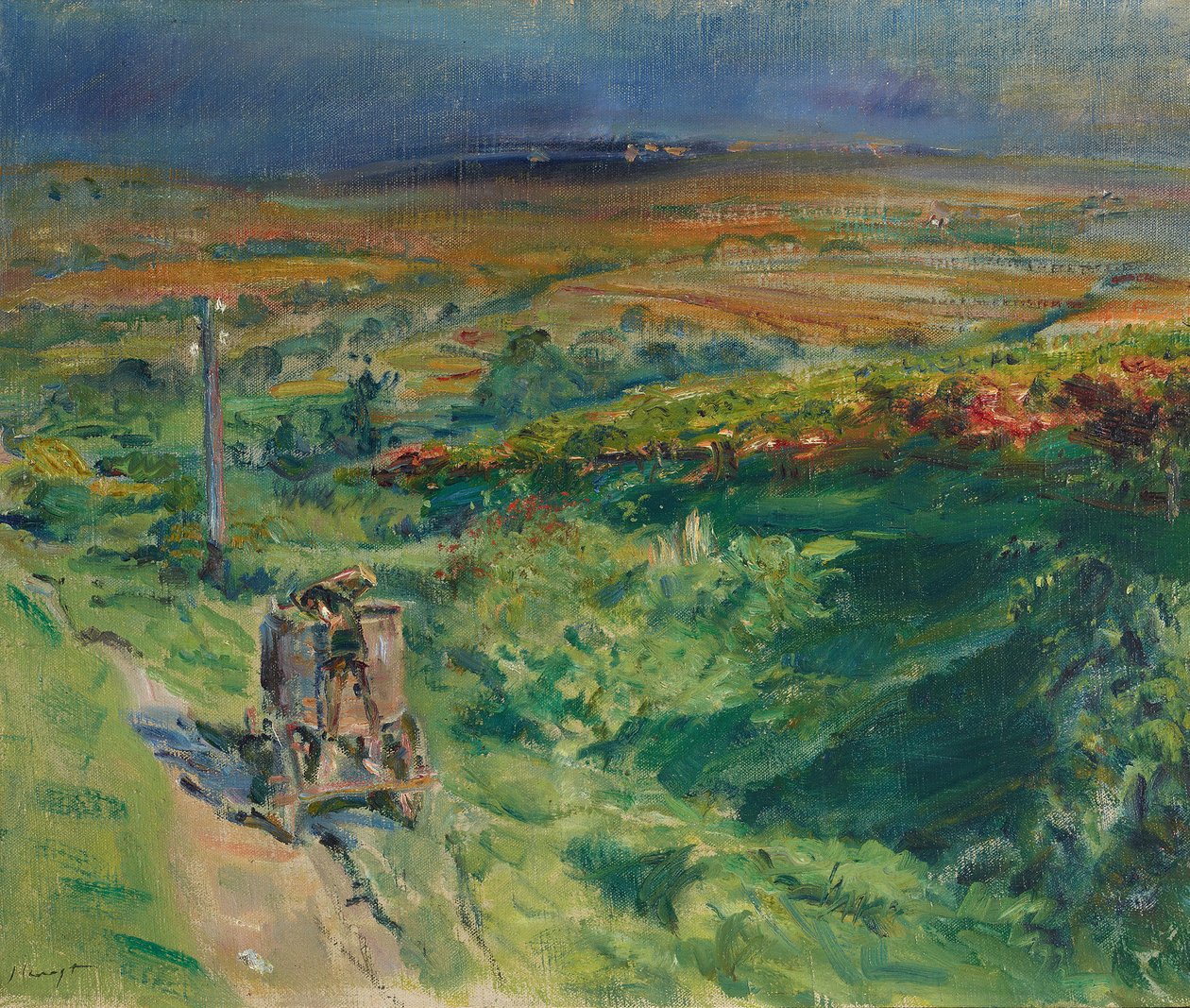 Paesaggio del Palatinato con una botte di vino da Max Slevogt