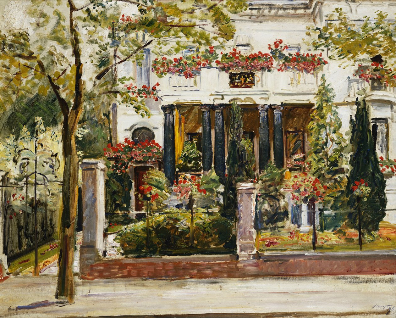 Il giardino anteriore della villa Steinbart a Berlino, 1911 da Max Slevogt