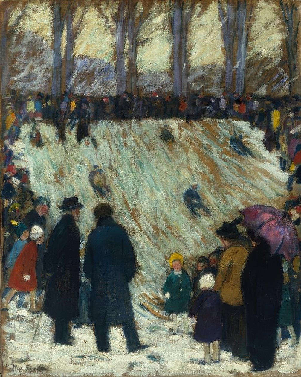 Pista da slittino nel giardino di Düsseldorf da Max Stern