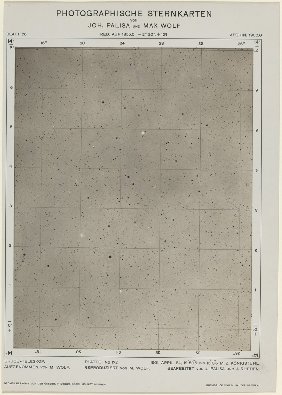 Carte stellari fotografiche 24 aprile 1901, 480. Creatori: Max Wolf, Johann Palisa da Max Wolf, Johann Palisa