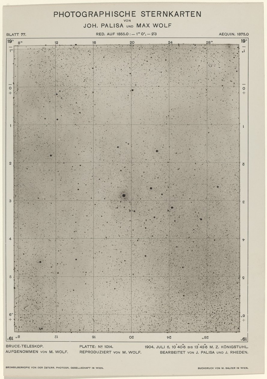 Carte stellari fotografiche 6 luglio 1904, 1649. Creatori: Max Wolf, Johann Palisa da Max Wolf, Johann Palisa