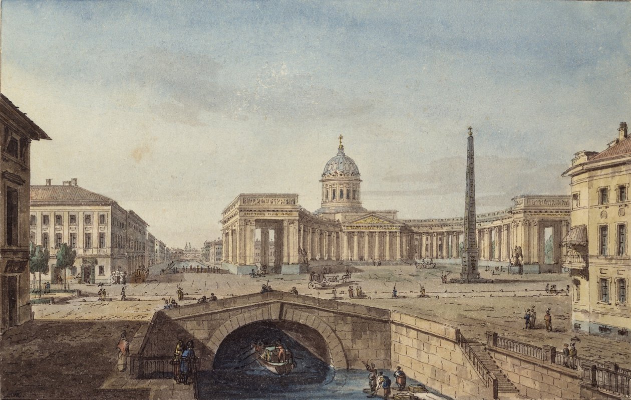 La Cattedrale di Kazan a San Pietroburgo, 1817 da Maxim Nikiphorovich Vorobyev