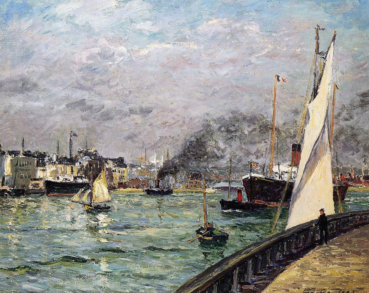 Il Porto di Le Havre, Normandia, 1905 da Maxime Emile Louis Maufra