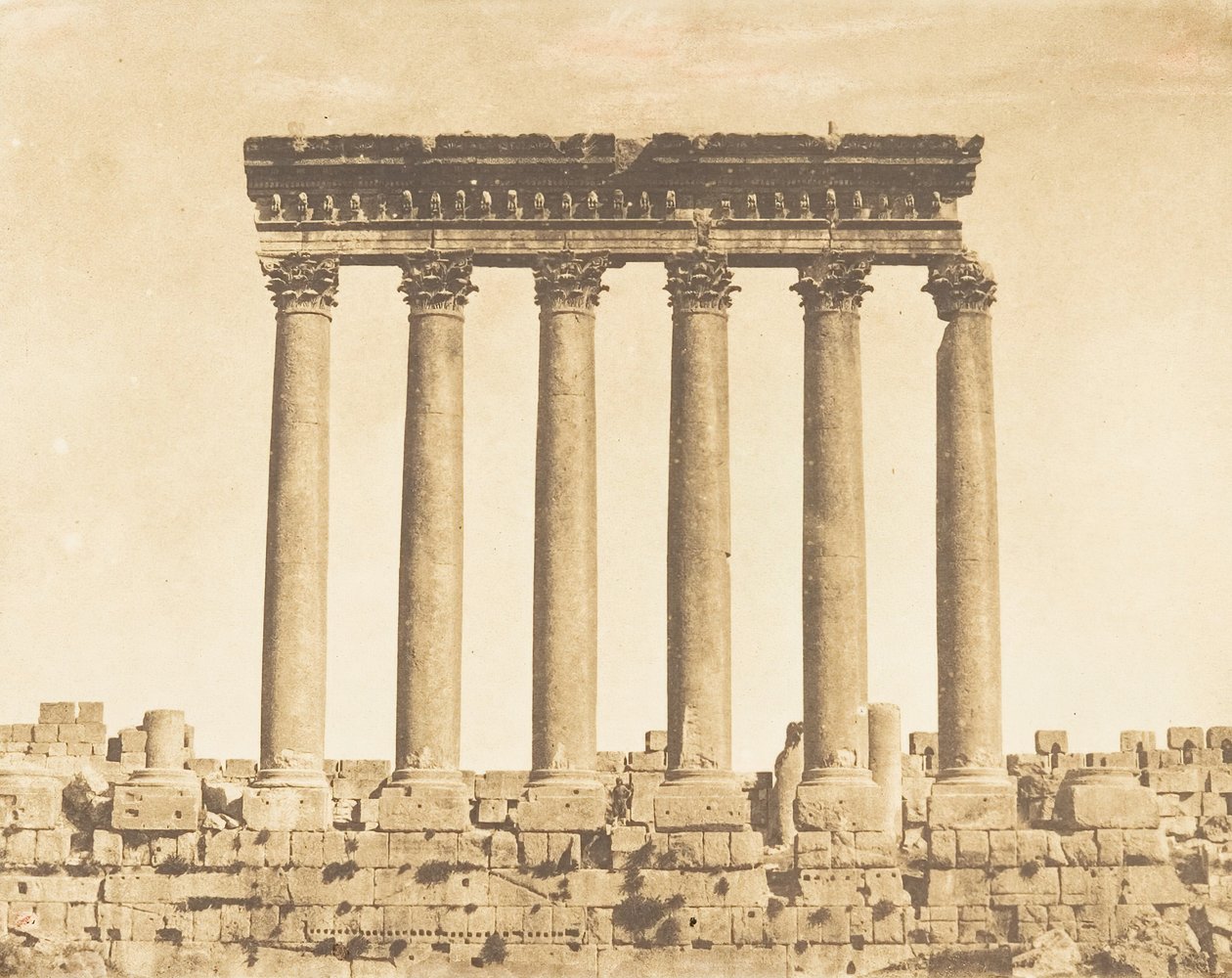 Colonnato del Tempio del Sole, a Baalbek Heliopolis, 15 settembre 1850 da Maxime Du Camp
