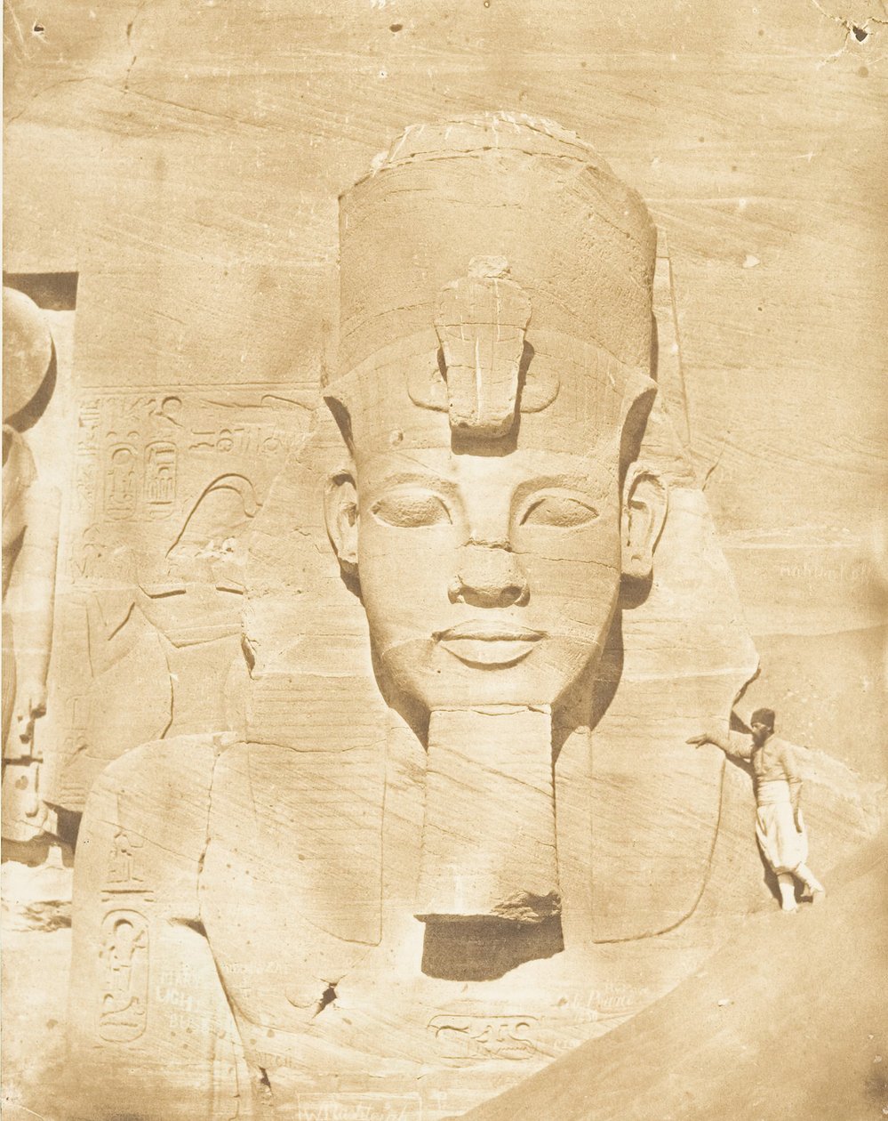 Colosso mediale dello Speos di Phré, ad Abousembil, 29 marzo 1850 da Maxime Du Camp