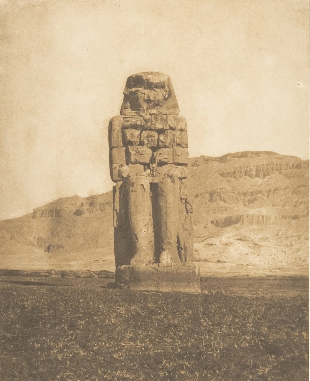 Colosso restaurato di Amenofi III a Tebe, Statua vocale o Colosso di Memnone da Maxime Du Camp