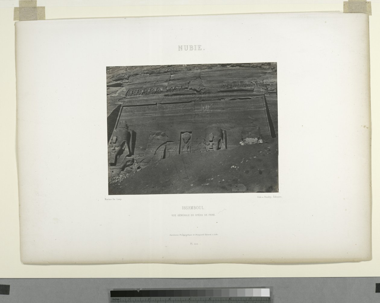 Dettaglio dal Grande Tempio, Abu Sunbul, Egitto da Maxime Du Camp