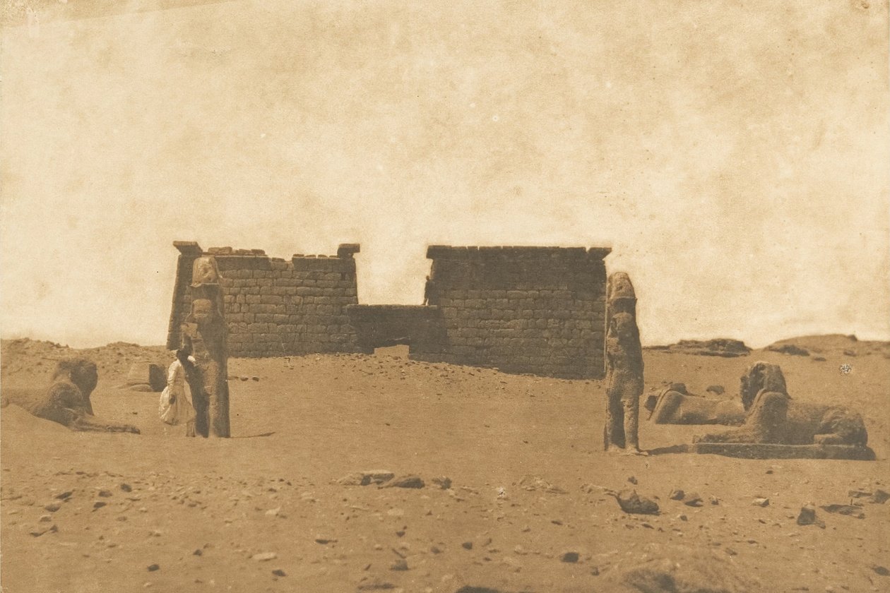 Dromos del Tempio di Sébona, 3 aprile 1850 da Maxime Du Camp