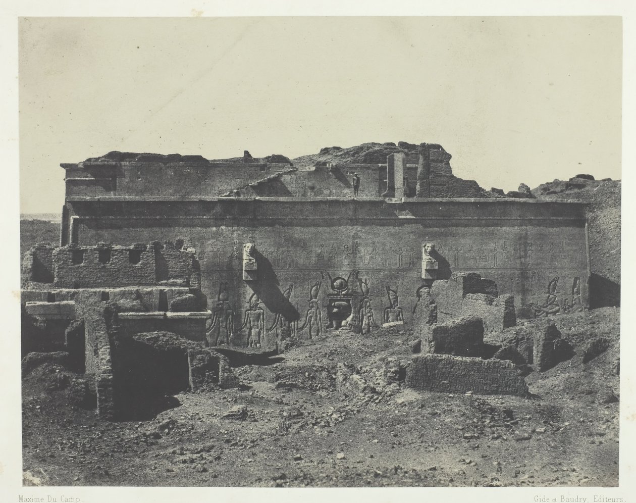 Facciata posteriore, Grande Tempio di Dendera, Alto Egitto da Maxime Du Camp